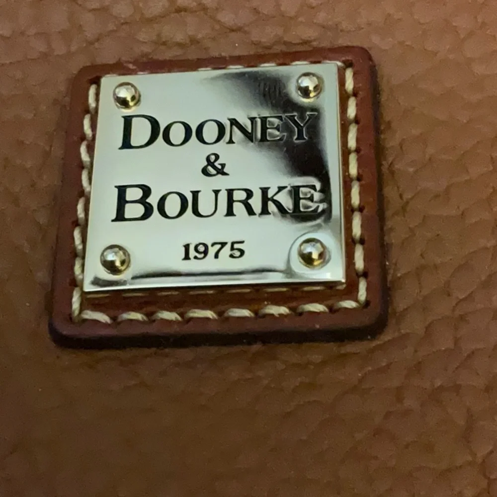 Dooney & Bourke Brown Leather Crossbody Bag with Signature Logo